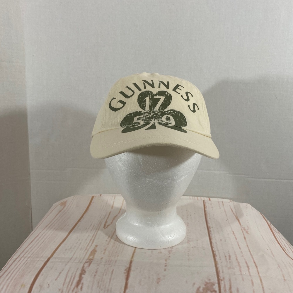 Guinness Hat Mens Cream Shamrock Adjustable Official Merchandise Cap